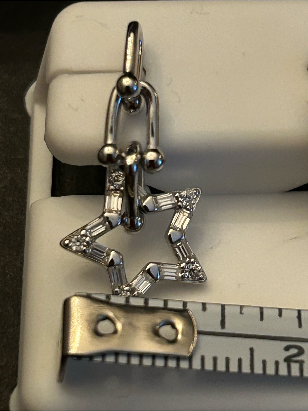 2.00CTW Moissanite 925 Sterling Silver Star ⭐️ Dangle Drop Push Back Earrings - Picture 4 of 11
